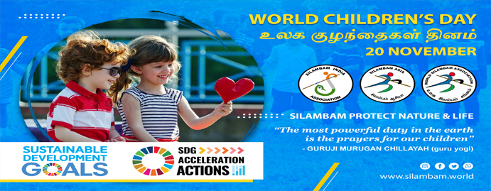 World Children Day celebrated on 20 November every year by silambam in India, Malaysia and Singapore poster image
